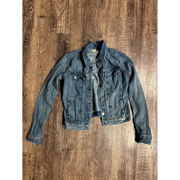 Volcom Jackets & Blazers - Volcom Union Jacket Womens 8 Blue Denim Stretch Snap Front Outdoor Classic